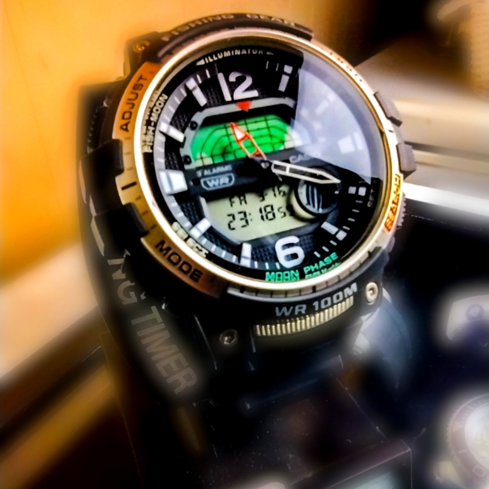 Casio Digital/Analog Fishing Timer Watch!